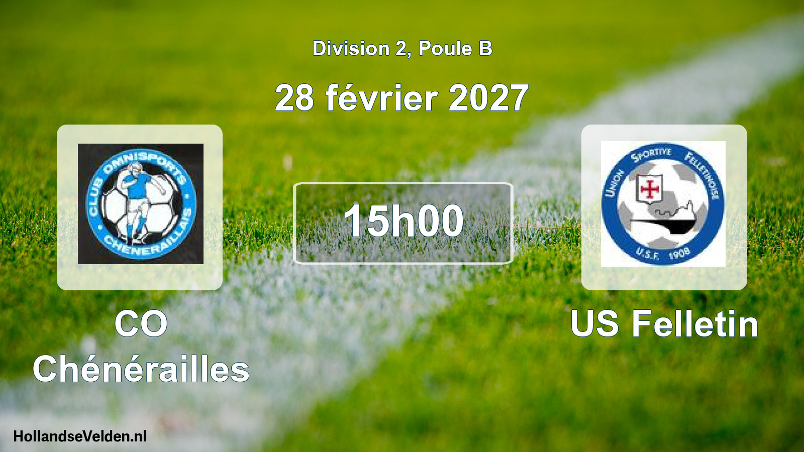 Match programmé: CO Chénérailles - US Felletin (28 février 2027)
