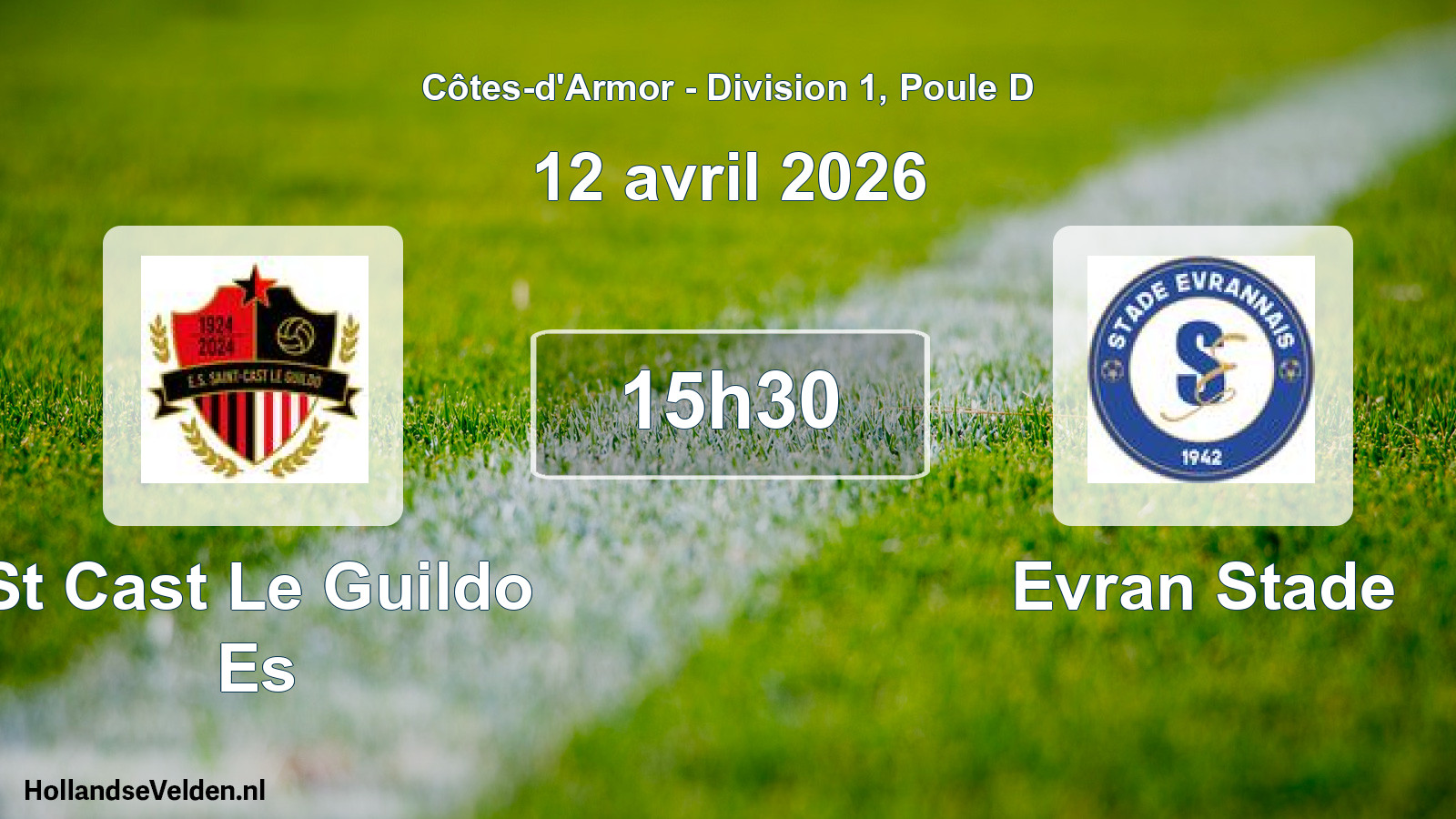 Scheduled Match: St Cast Le Guildo Es - Evran Stade (12 April 2026)