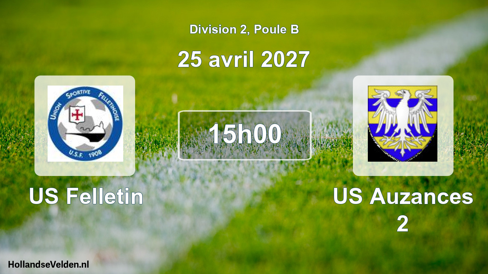Scheduled Match: US Felletin - US Auzances 2 (25 April 2027)