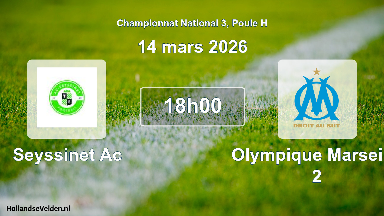 Geplande wedstrijd: Seyssinet Ac - Olympique Marseille 2 (14 maart 2026)