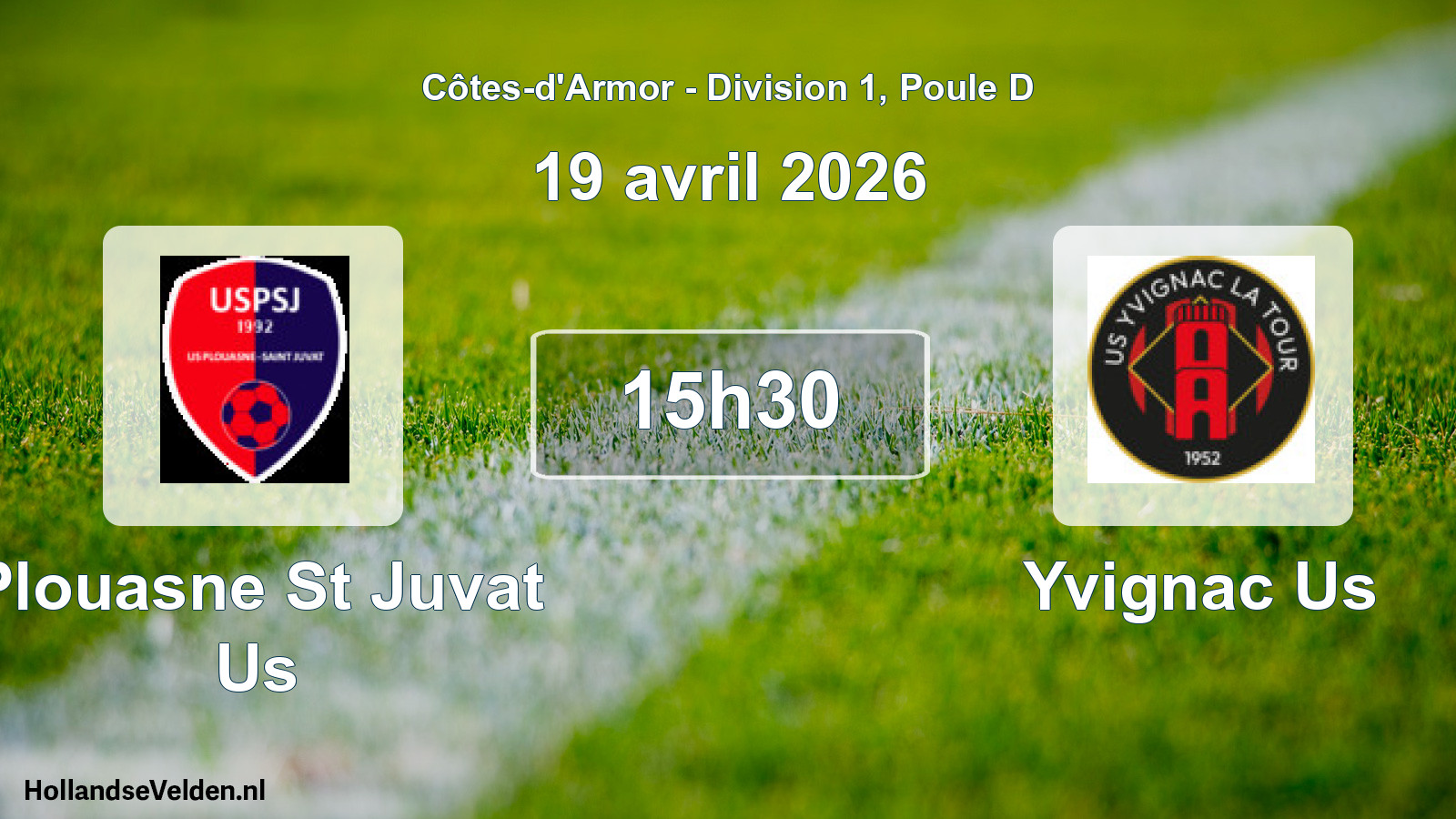 Geplande wedstrijd: Plouasne St Juvat Us - Yvignac Us (19 avril 2026)