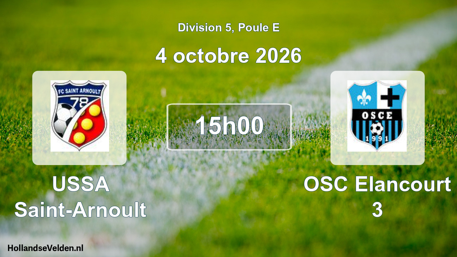 Scheduled Match: USSA Saint-Arnoult - OSC Elancourt 3 (4 October 2026)