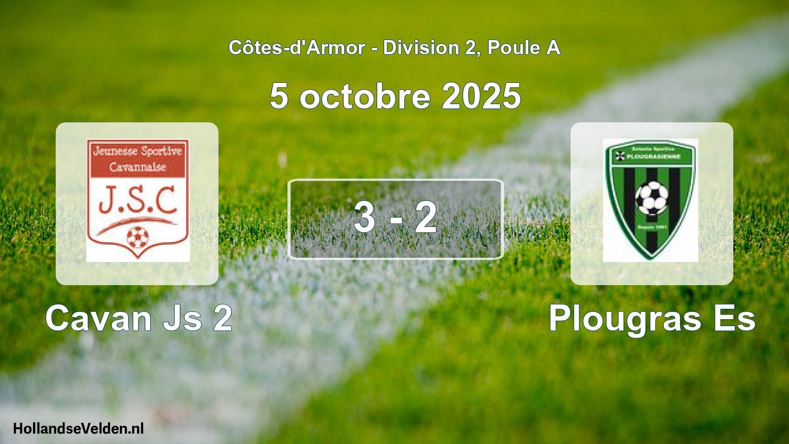 Gespeelde wedstrijd: Cavan Js 2 - Plougras Es 3 - 2 (5 octobre 2025)