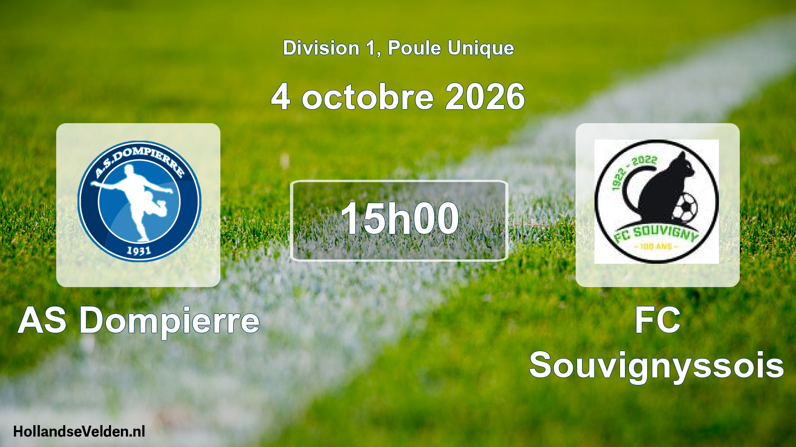 Scheduled Match: AS Dompierre - FC Souvignyssois (4 October 2026)