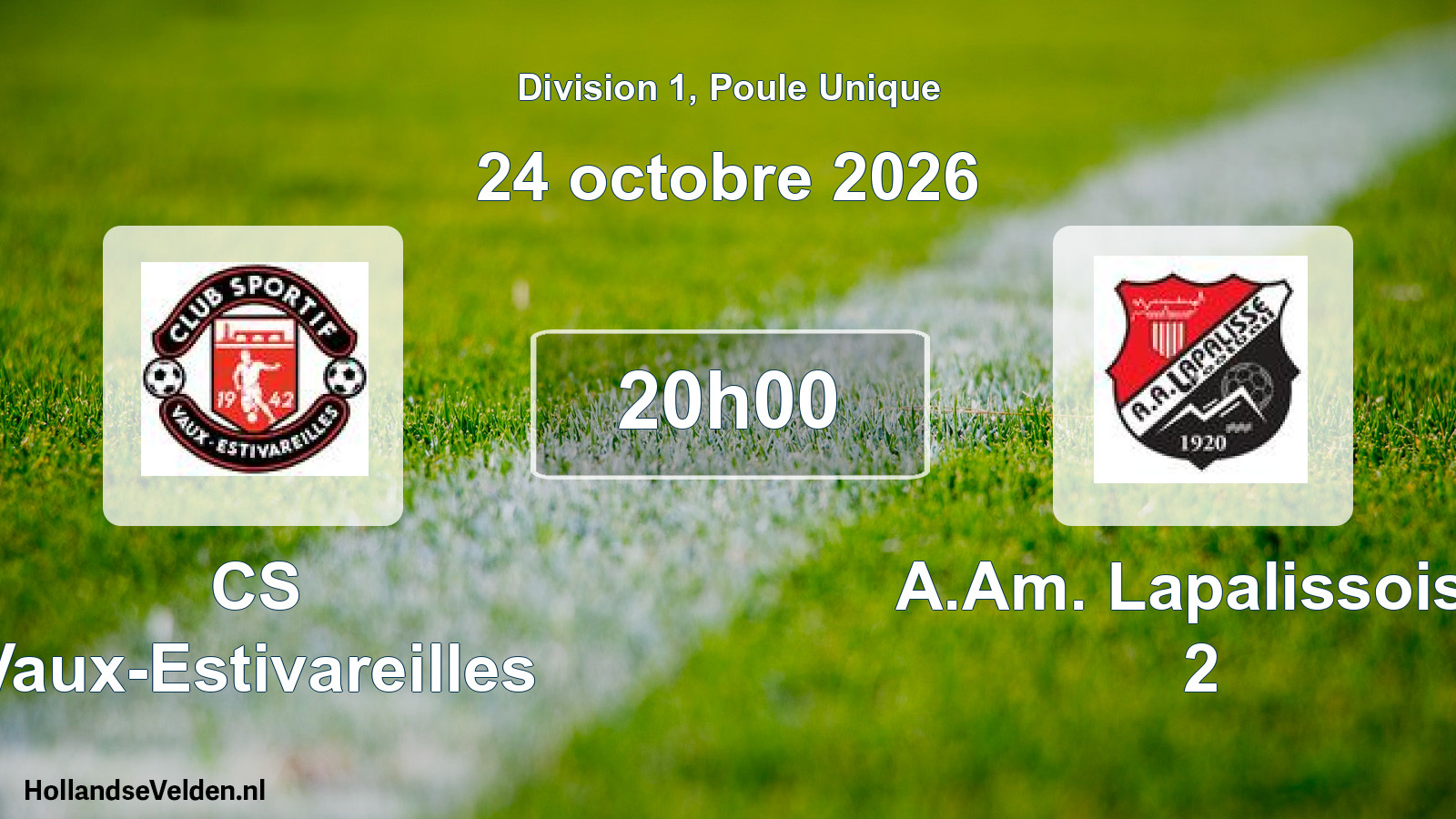Scheduled Match: CS Vaux-Estivareilles - A.Am. Lapalissoise 2 (24 October 2026)