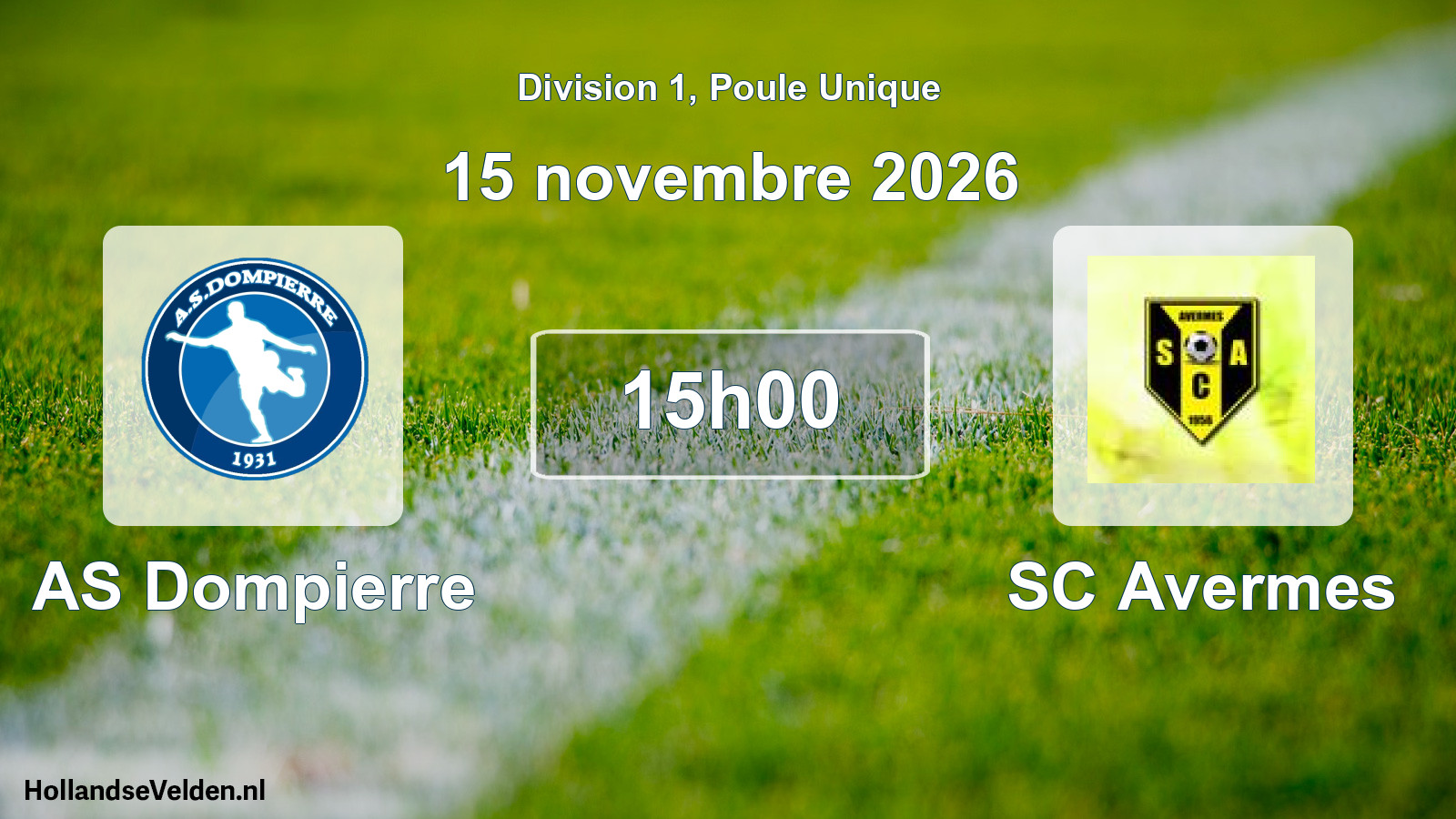Scheduled Match: AS Dompierre - SC Avermes (15 November 2026)