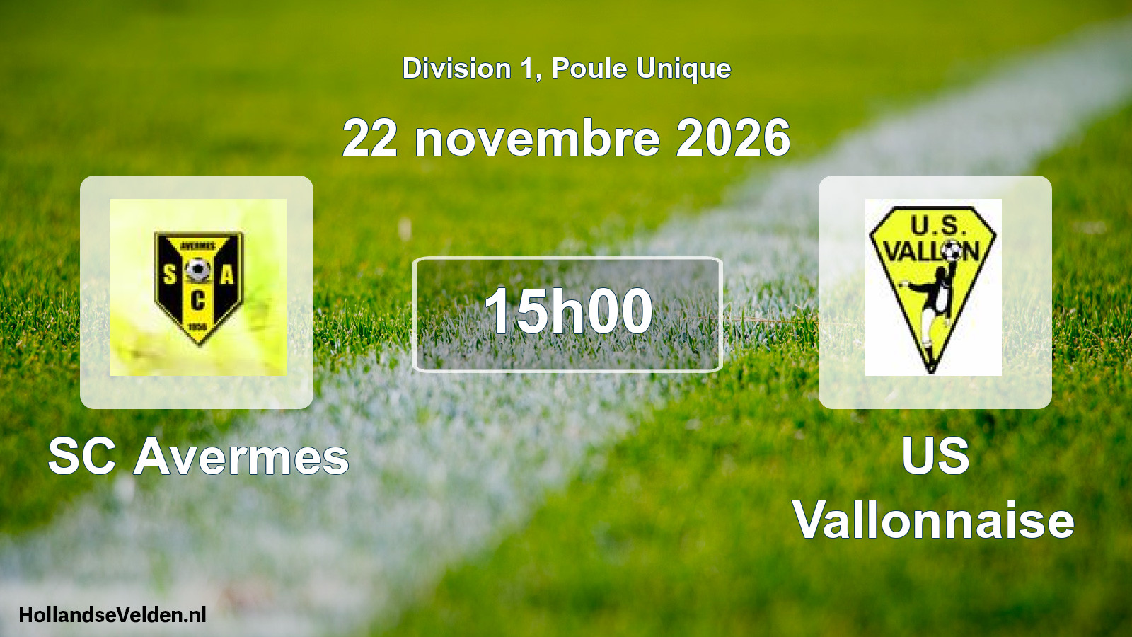 Scheduled Match: SC Avermes - US Vallonnaise (22 November 2026)