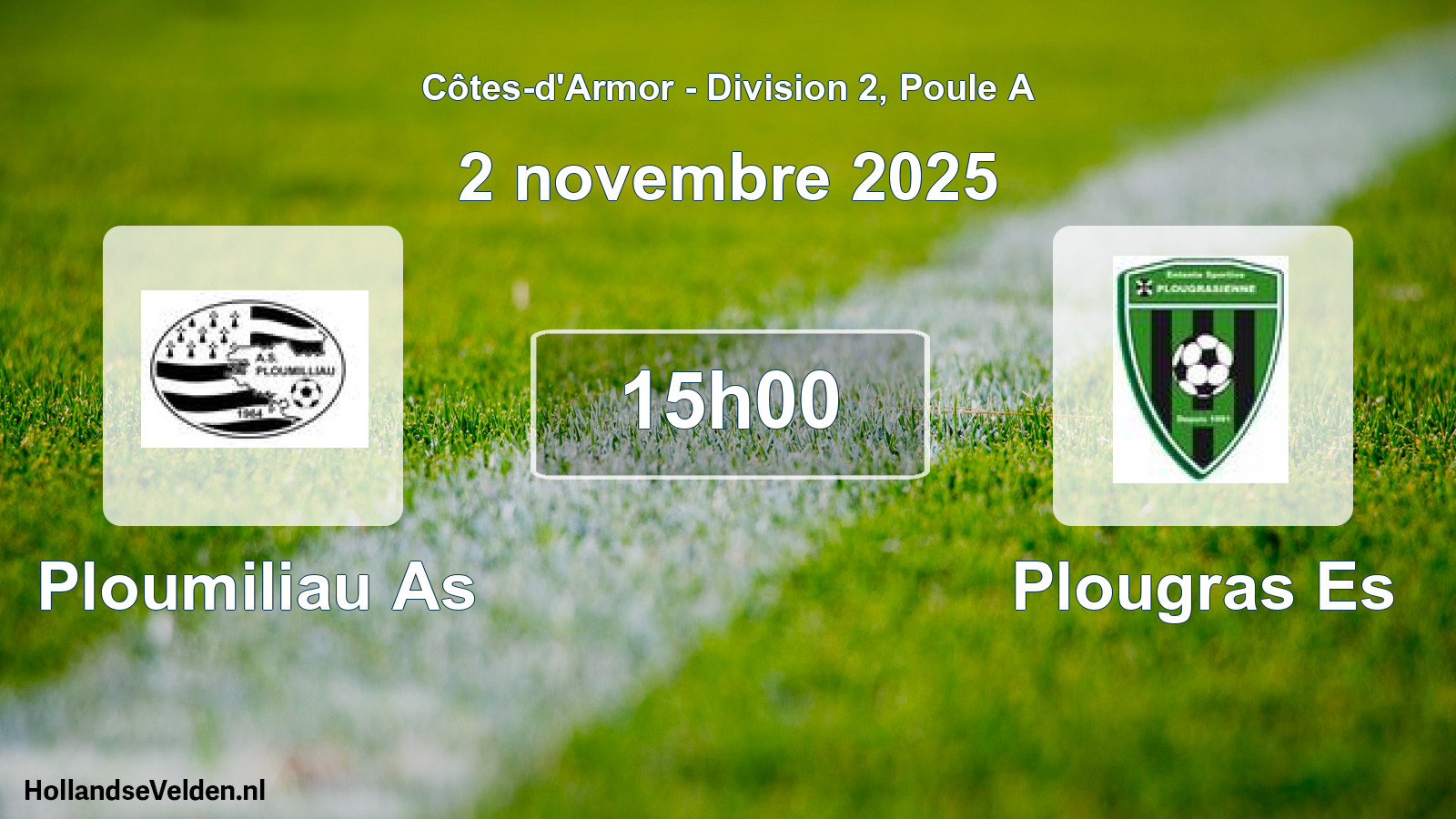 Scheduled Match: Ploumiliau As - Plougras Es (2 November 2025)