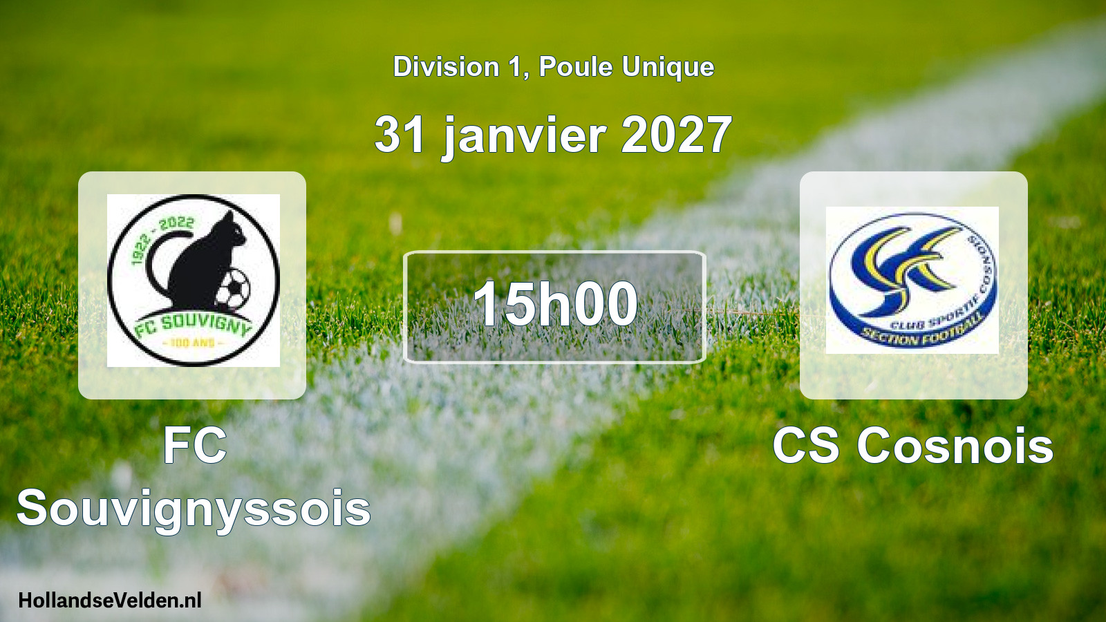 Match programmé: FC Souvignyssois - CS Cosnois (31 janvier 2027)