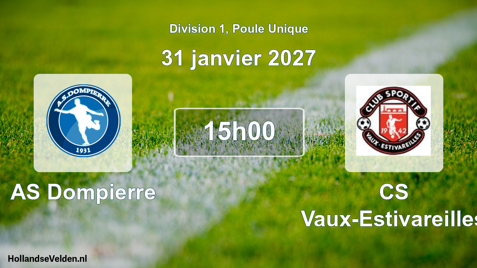Scheduled Match: AS Dompierre - CS Vaux-Estivareilles (31 January 2027)