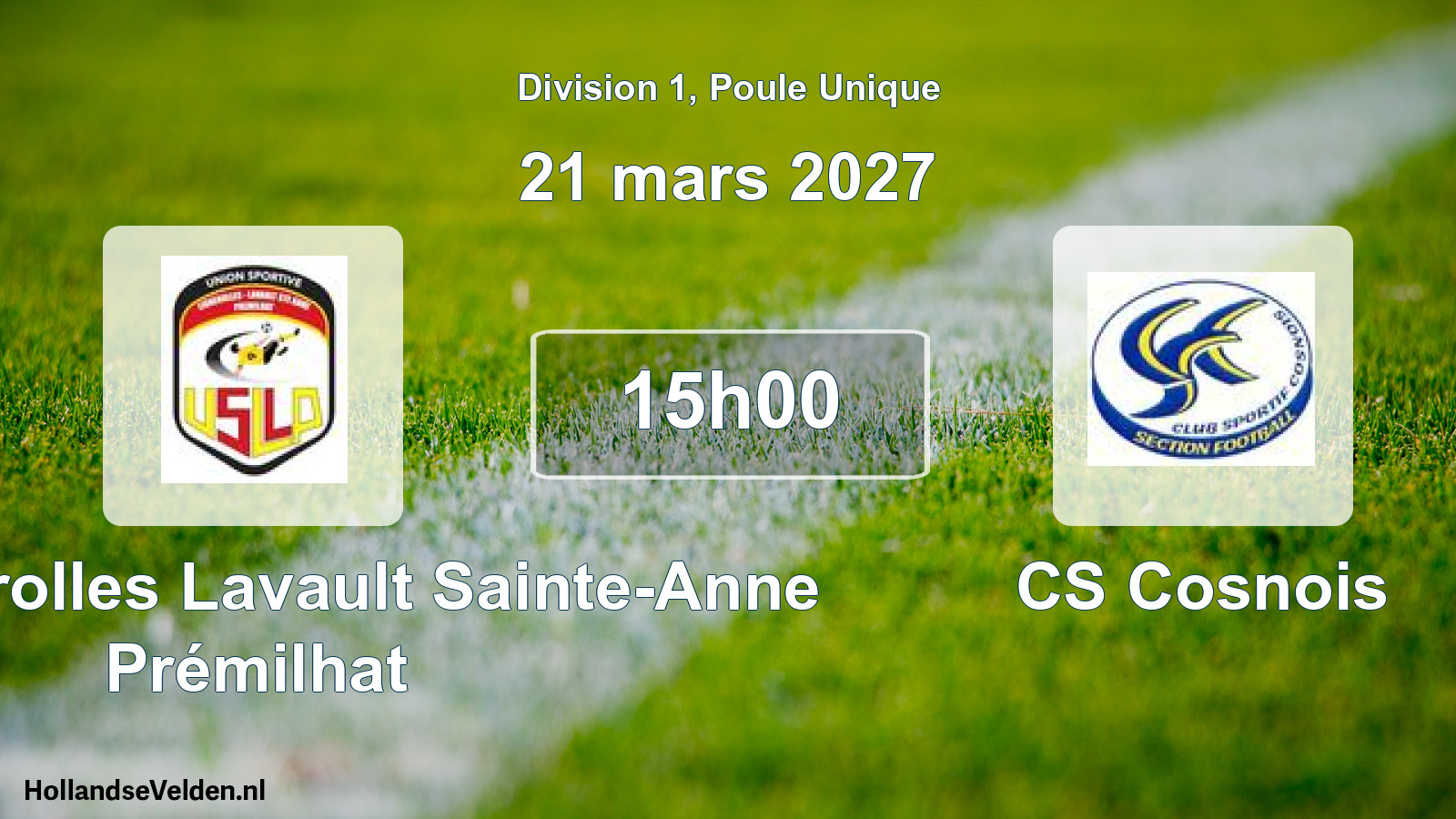 Scheduled Match: US Lignerolles Lavault Sainte-Anne Prémilhat - CS Cosnois (21 March 2027)