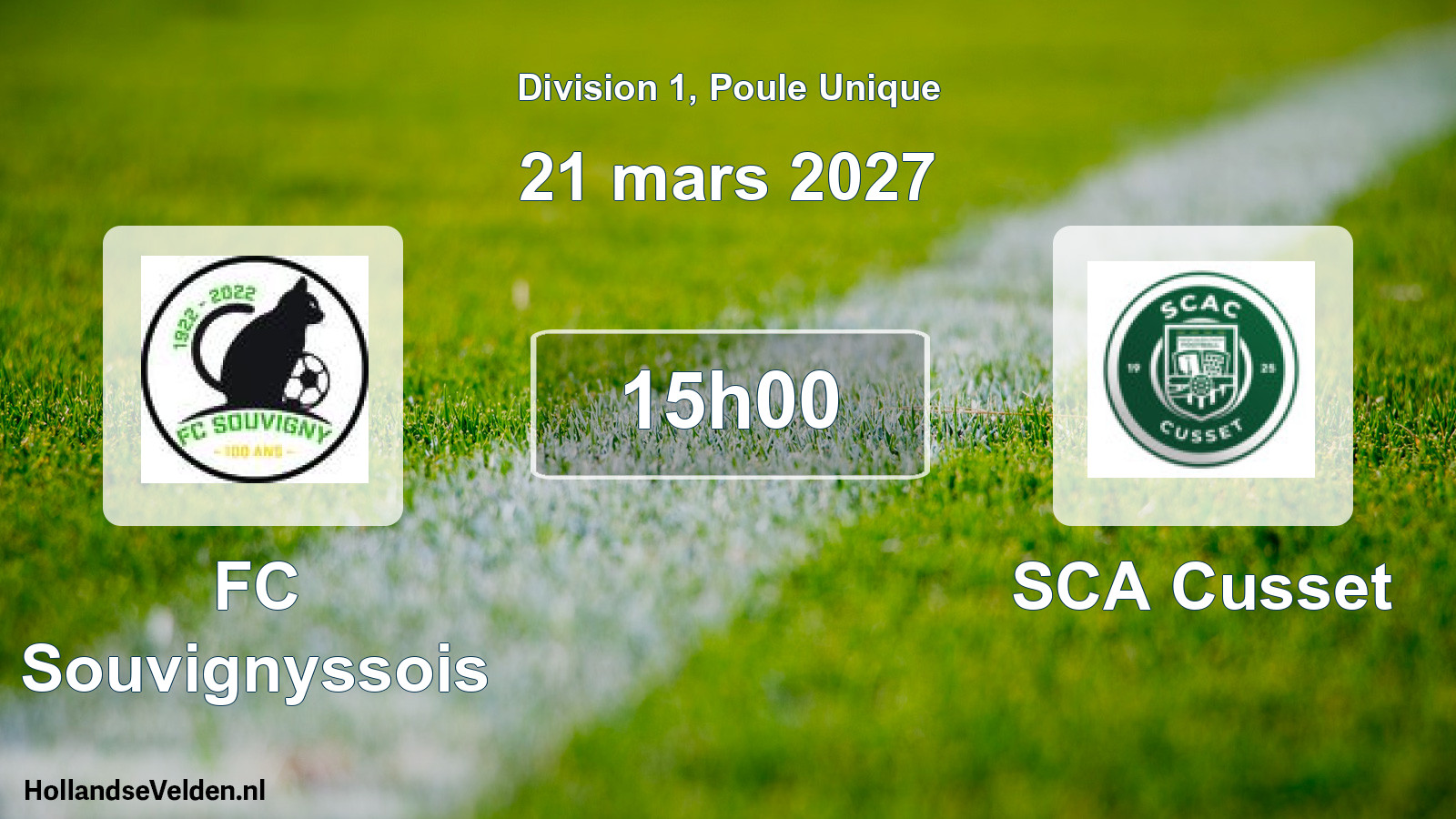 Match programmé: FC Souvignyssois - SCA Cusset (21 mars 2027)