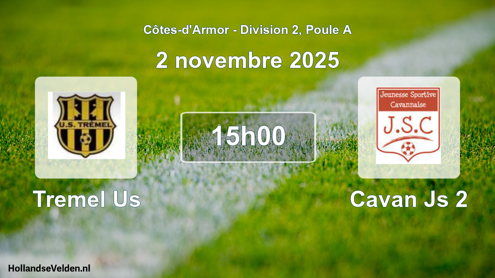 Geplande wedstrijd: Tremel Us - Cavan Js 2 (2 november 2025)