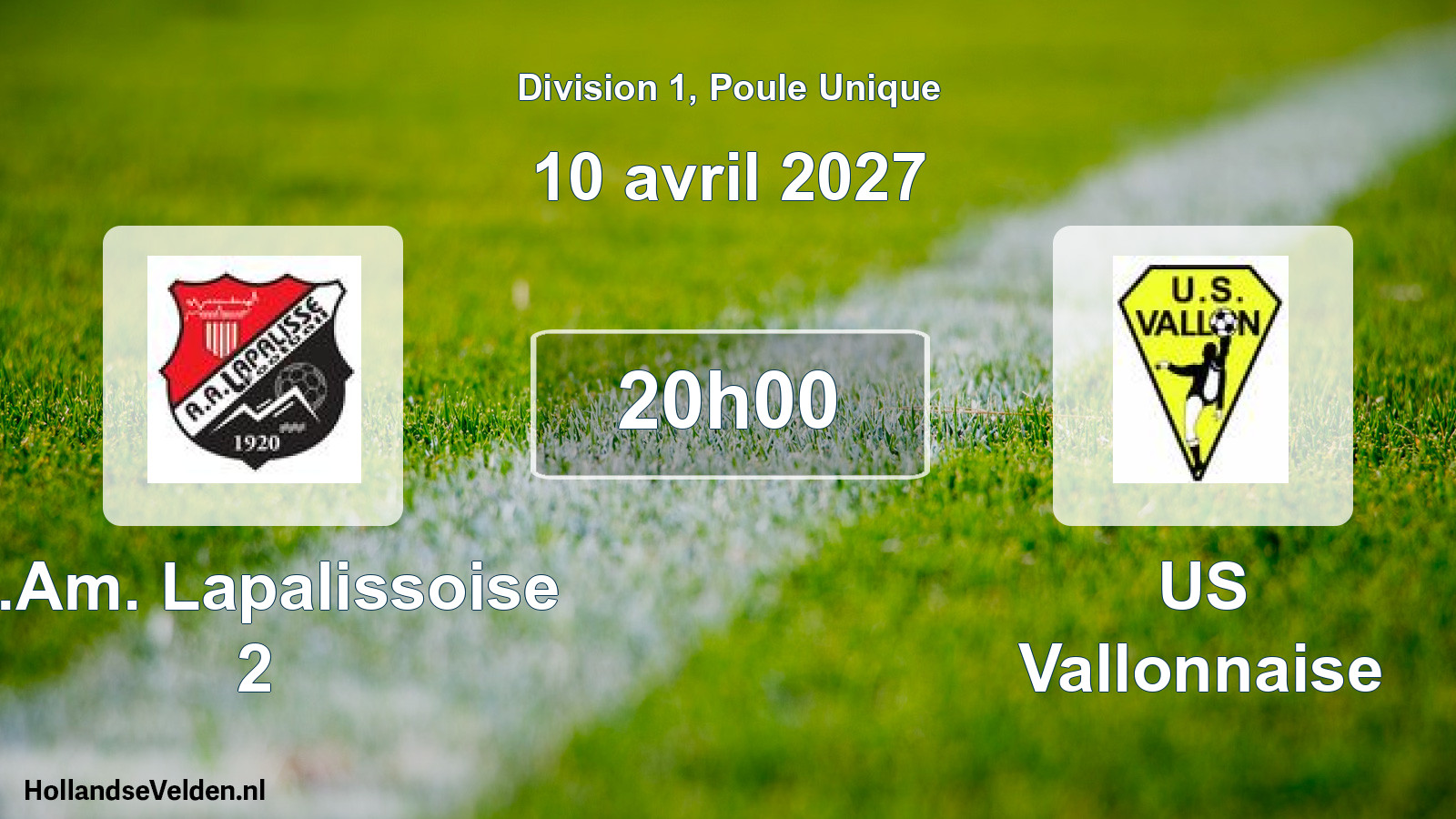 Scheduled Match: A.Am. Lapalissoise 2 - US Vallonnaise (10 April 2027)