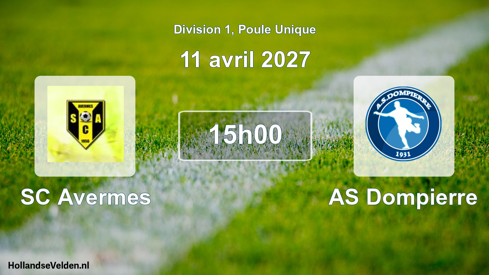 Scheduled Match: SC Avermes - AS Dompierre (11 April 2027)