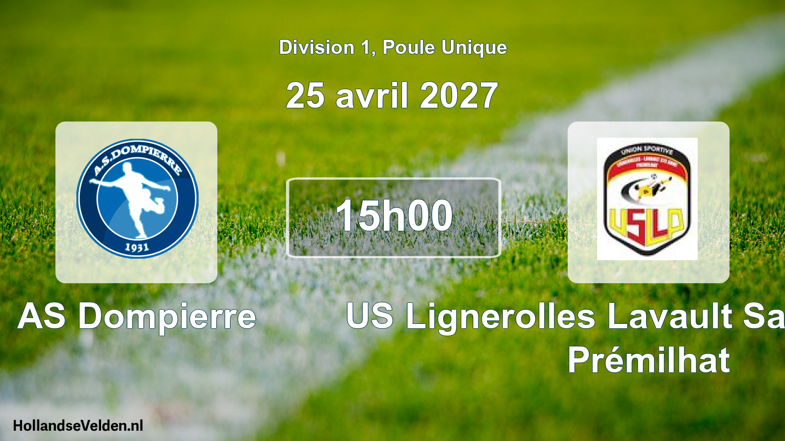 Scheduled Match: AS Dompierre - US Lignerolles Lavault Sainte-Anne Prémilhat (25 April 2027)
