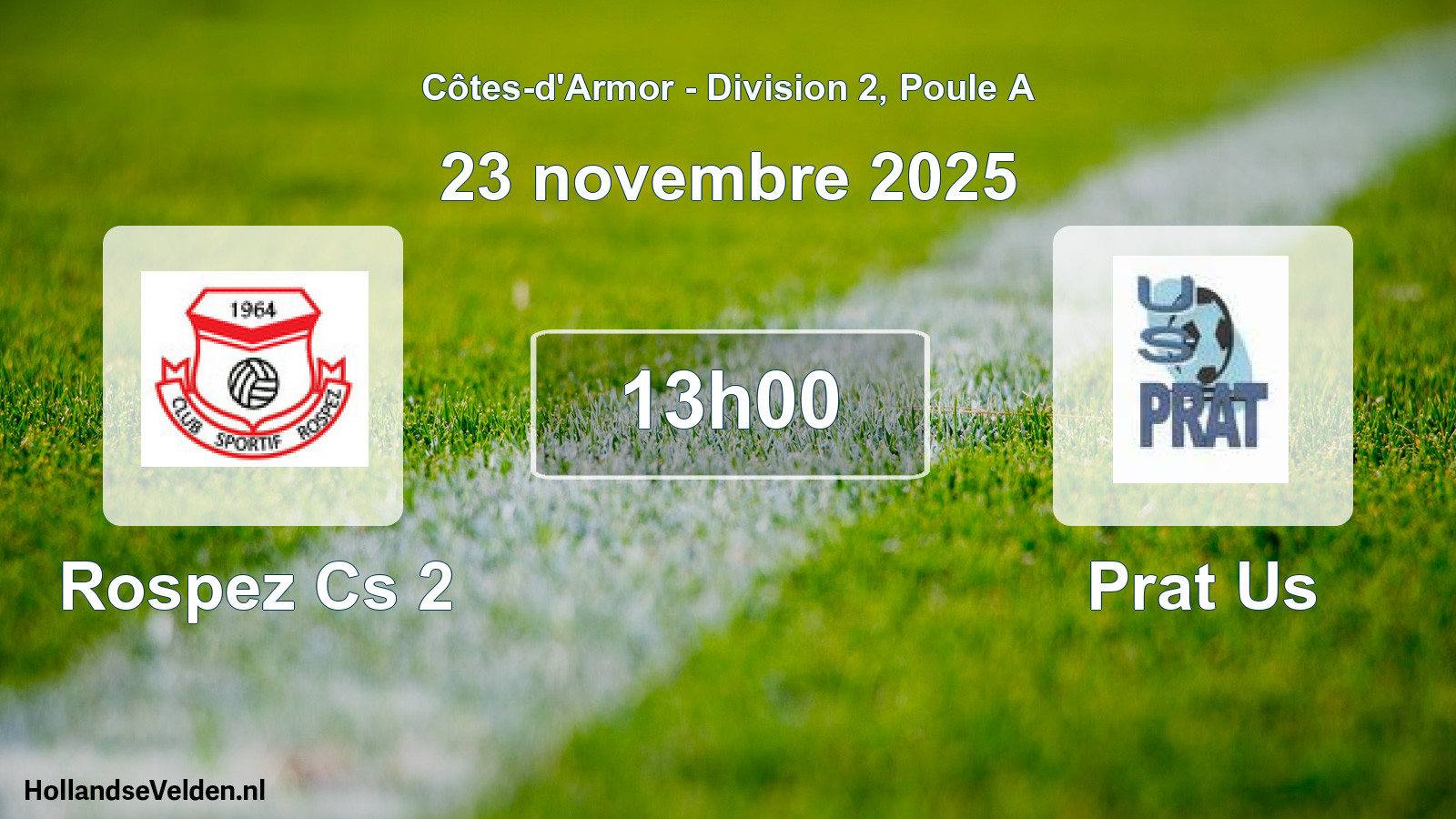 Geplande wedstrijd: Rospez Cs 2 - Prat Us (23 november 2025)