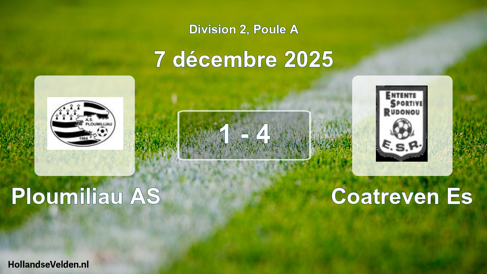 Gespeelde wedstrijd: Ploumiliau AS - Coatreven Es 1 - 4 (7 december 2025)