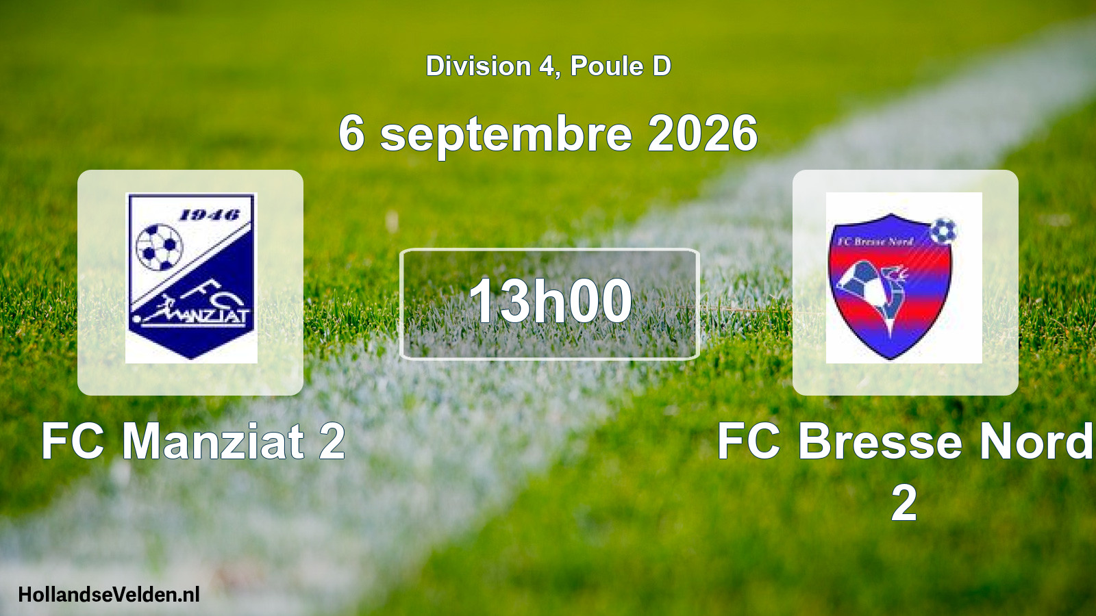 Scheduled Match: FC Manziat 2 - FC Bresse Nord 2 (6 September 2026)