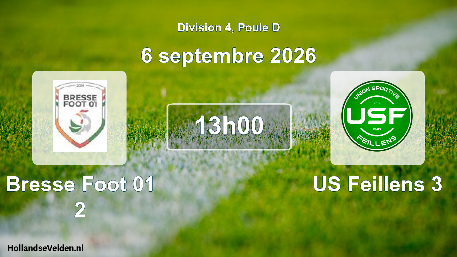 Scheduled Match: Bresse Foot 01 2 - US Feillens 3 (6 September 2026)