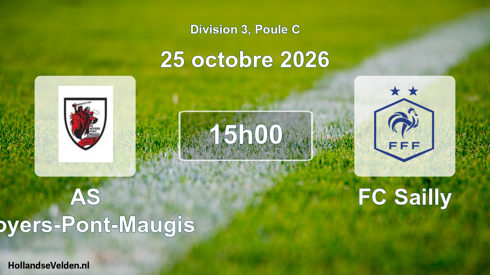 Match programmé: AS Noyers-Pont-Maugis - FC Sailly (25 octobre 2026)