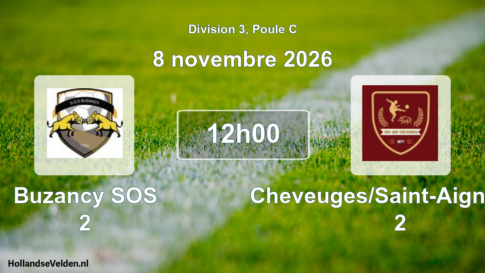 Match programmé: Buzancy SOS 2 - Cheveuges/Saint-Aignan CO 2 (8 novembre 2026)