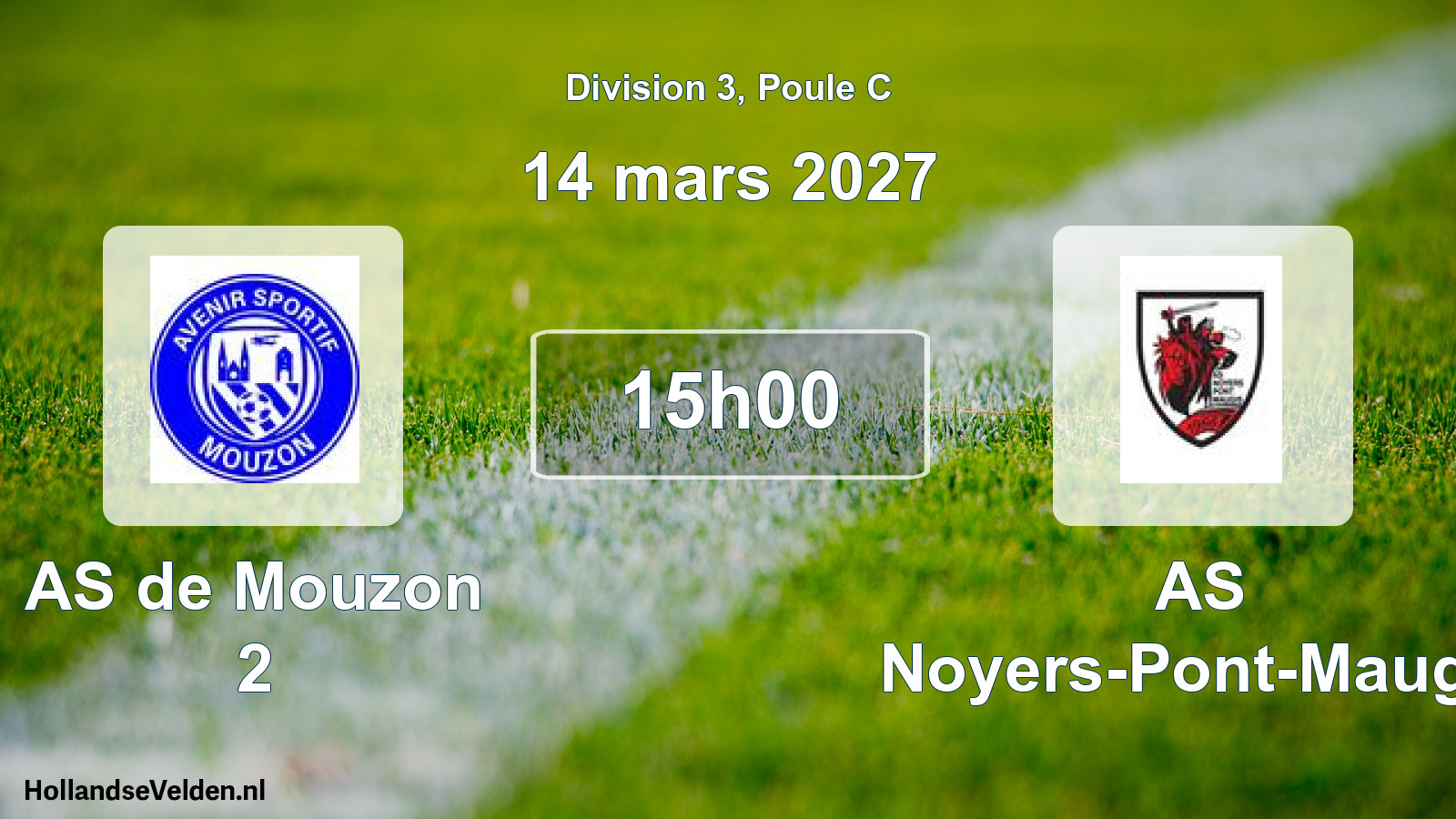 Match programmé: AS de Mouzon 2 - AS Noyers-Pont-Maugis (14 mars 2027)