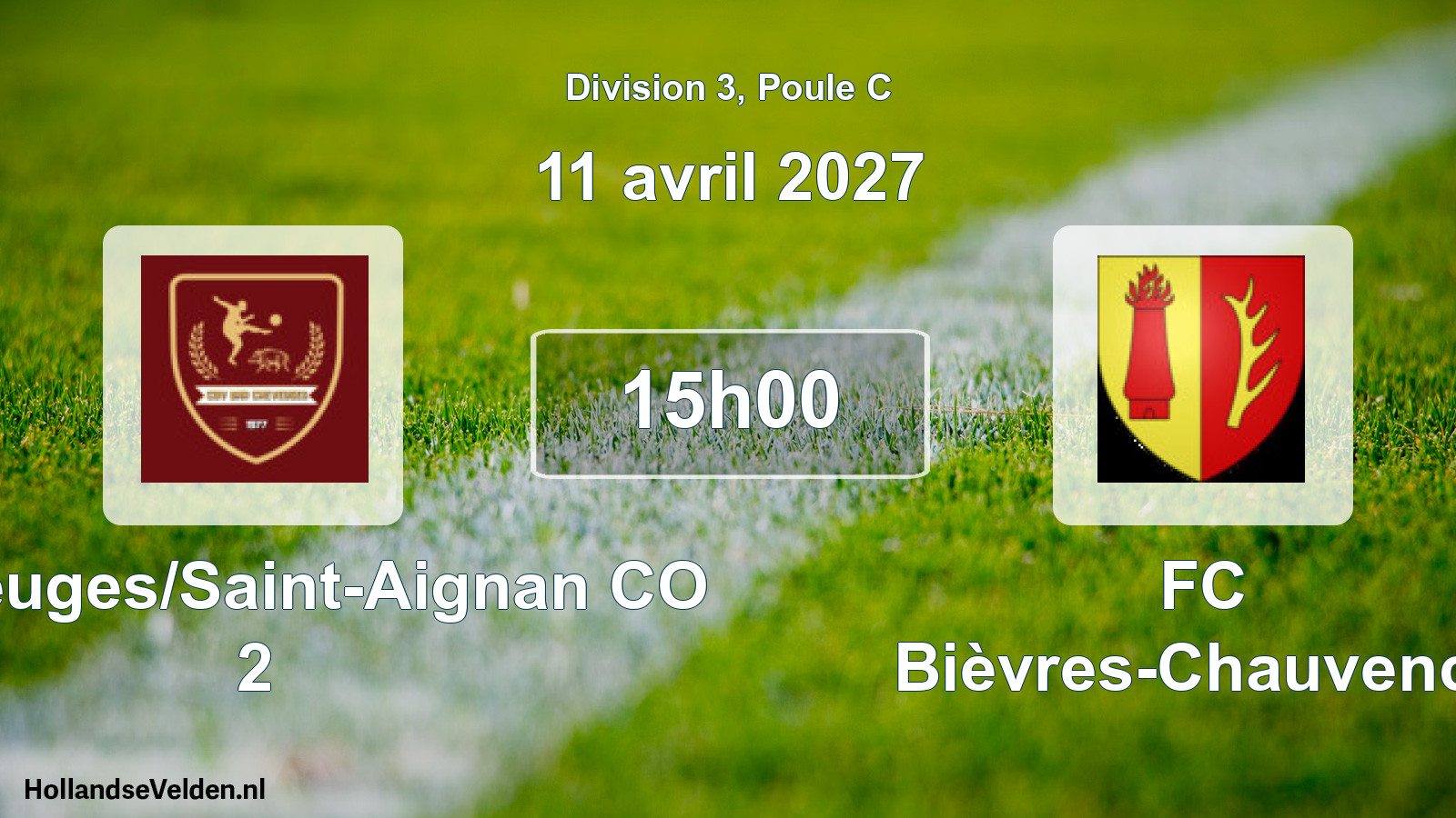Match programmé: Cheveuges/Saint-Aignan CO 2 - FC Bièvres-Chauvency (11 avril 2027)