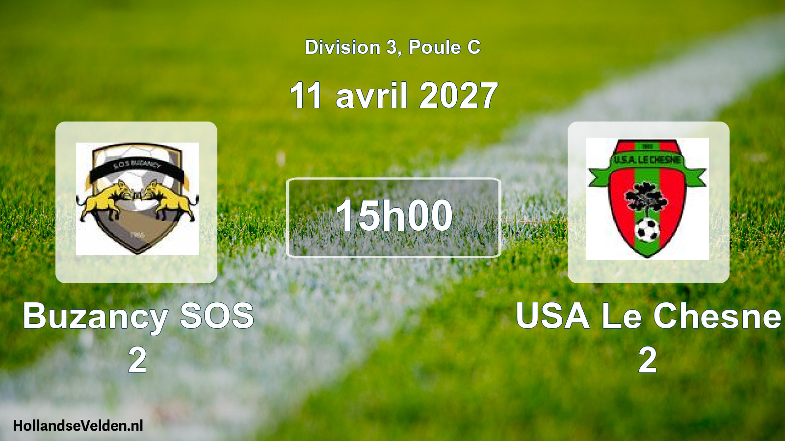 Match programmé: Buzancy SOS 2 - USA Le Chesne 2 (11 avril 2027)