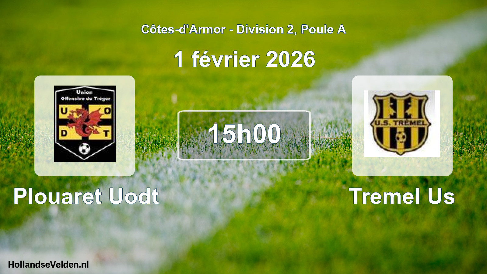 Geplande wedstrijd: Plouaret Uodt - Tremel Us (1 février 2026)