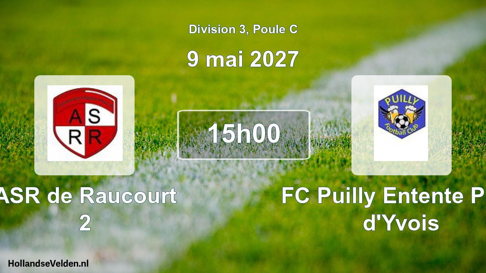 Match programmé: ASR de Raucourt 2 - FC Puilly Entente Pays d'Yvois (9 mai 2027)