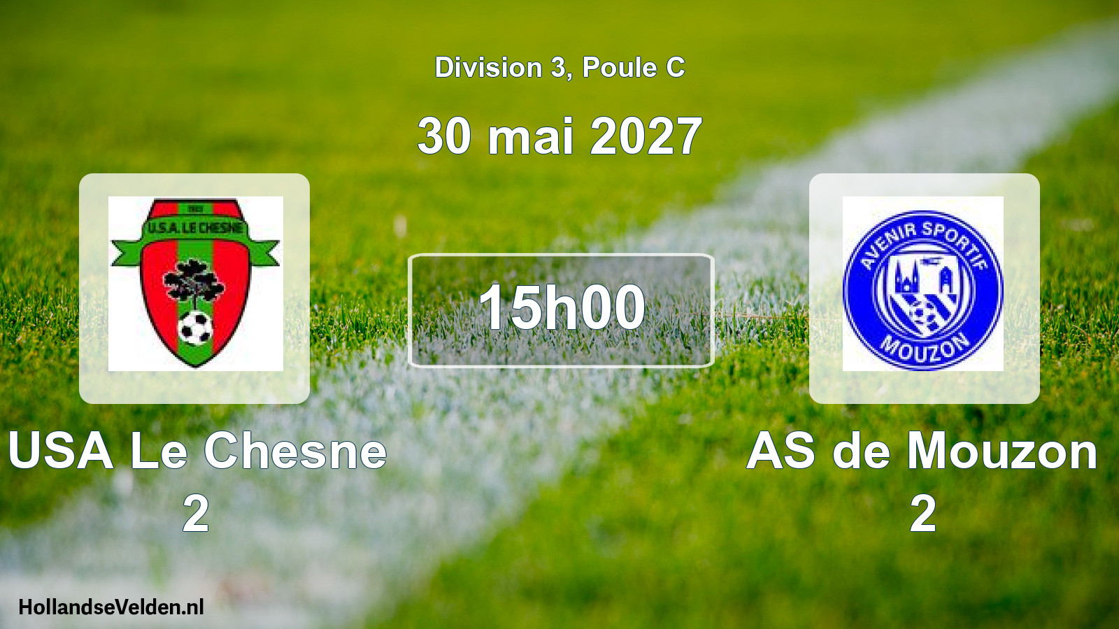 Match programmé: USA Le Chesne 2 - AS de Mouzon 2 (30 mai 2027)