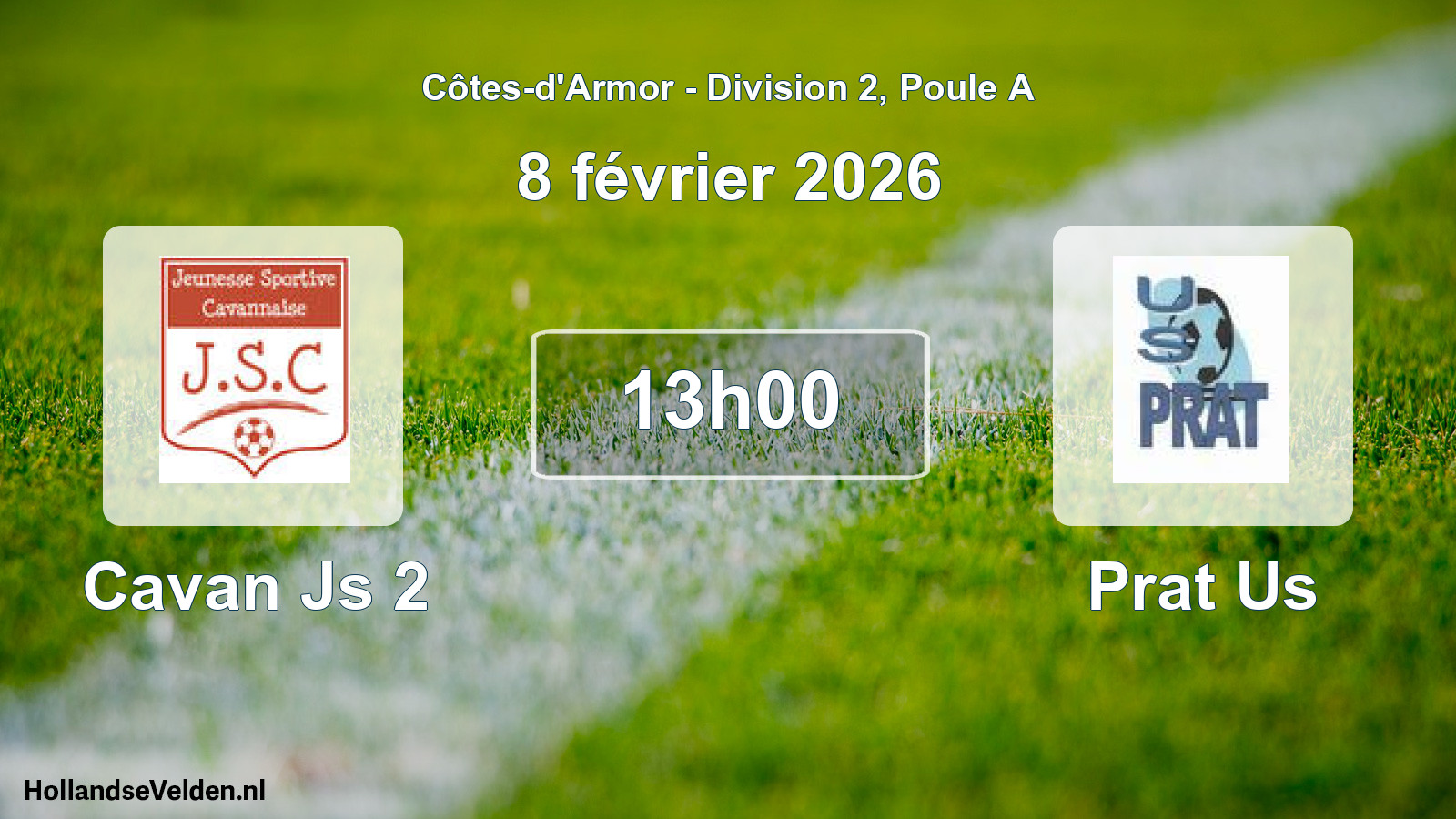 Geplande wedstrijd: Cavan Js 2 - Prat Us (8 février 2026)