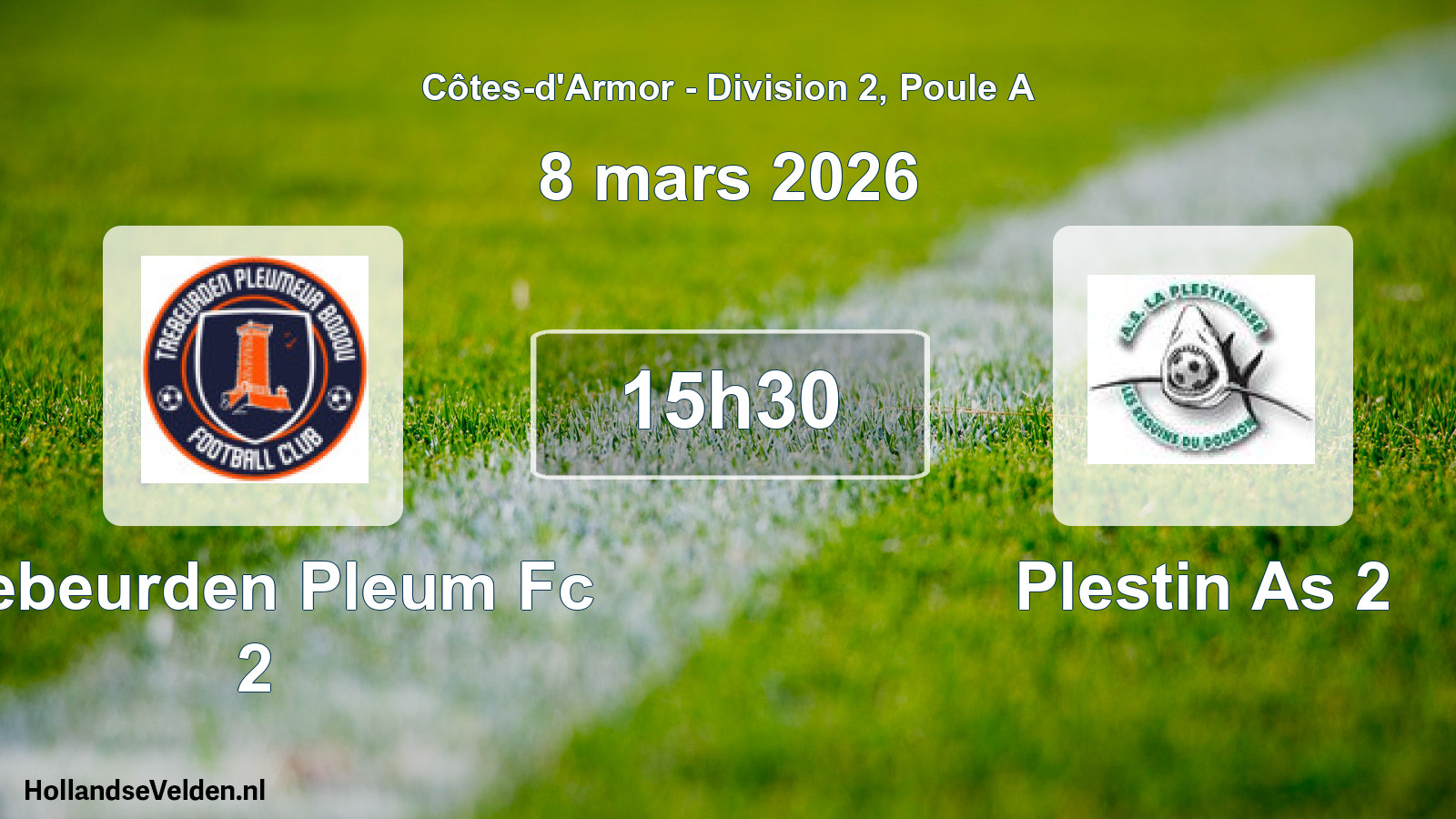 Geplande wedstrijd: Trebeurden Pleum Fc 2 - Plestin As 2 (8 maart 2026)