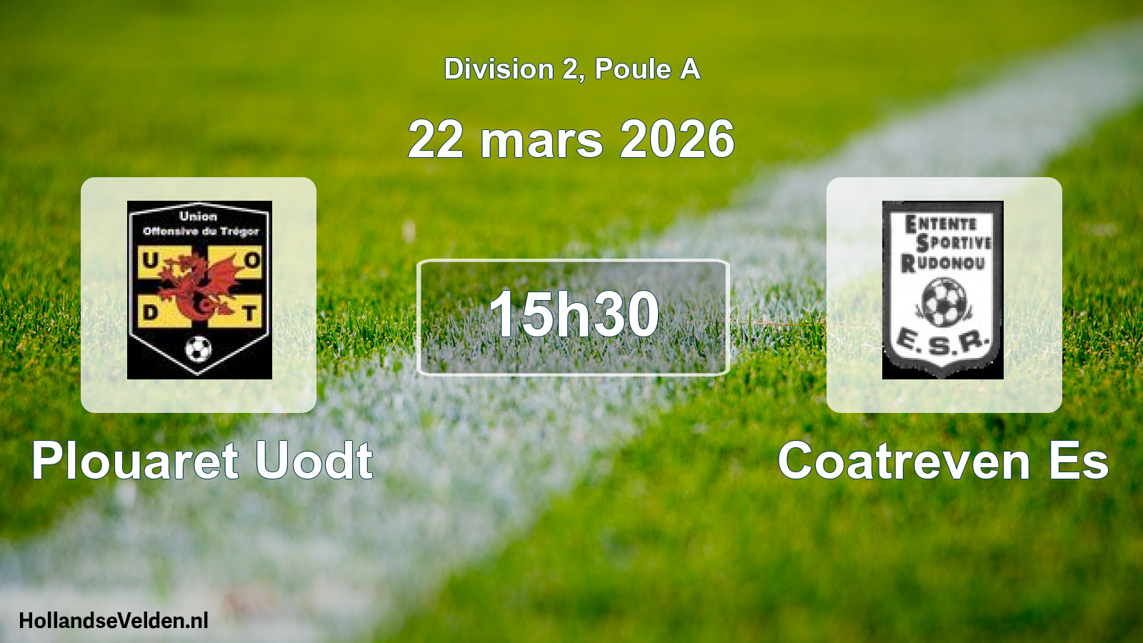 Geplande wedstrijd: Plouaret Uodt - Coatreven Es (22 maart 2026)