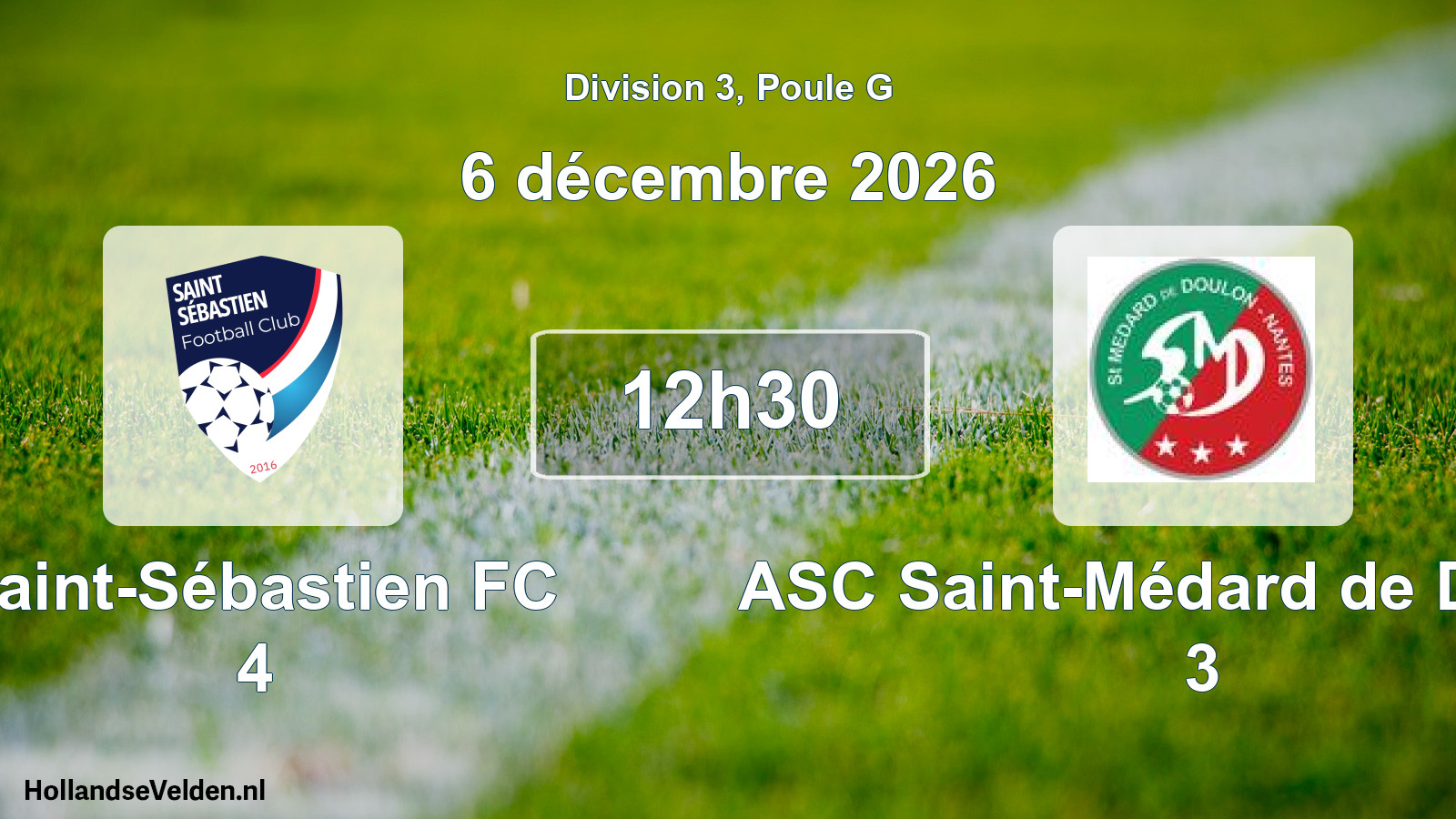 Scheduled Match: Saint-Sébastien FC 4 - ASC Saint-Médard de Doulon 3 (6 December 2026)