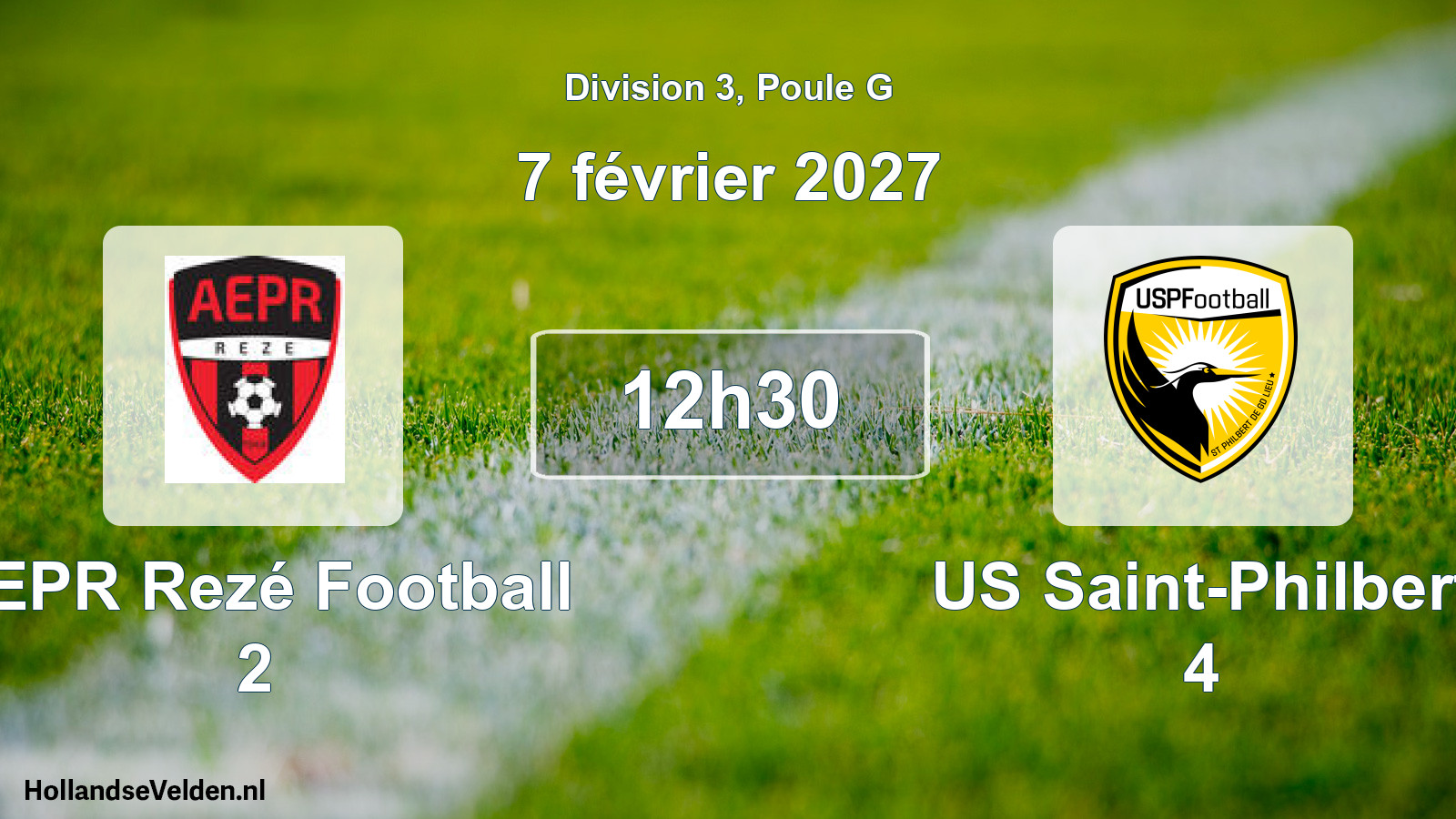 Match programmé: AEPR Rezé Football 2 - US Saint-Philbert 4 (7 février 2027)