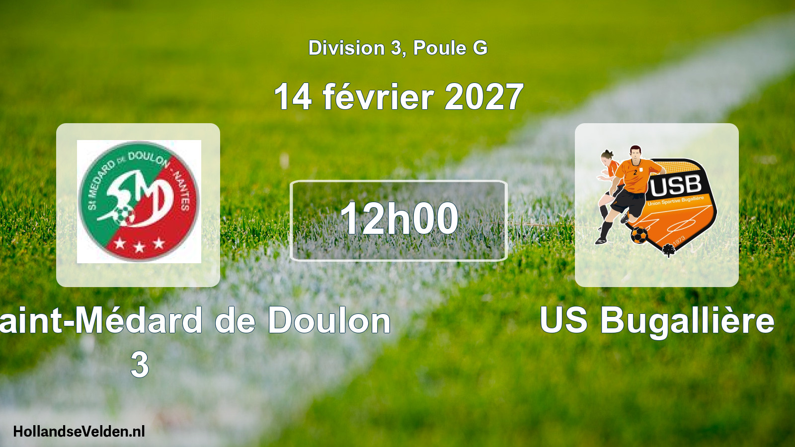 Scheduled Match: ASC Saint-Médard de Doulon 3 - US Bugallière (14 February 2027)