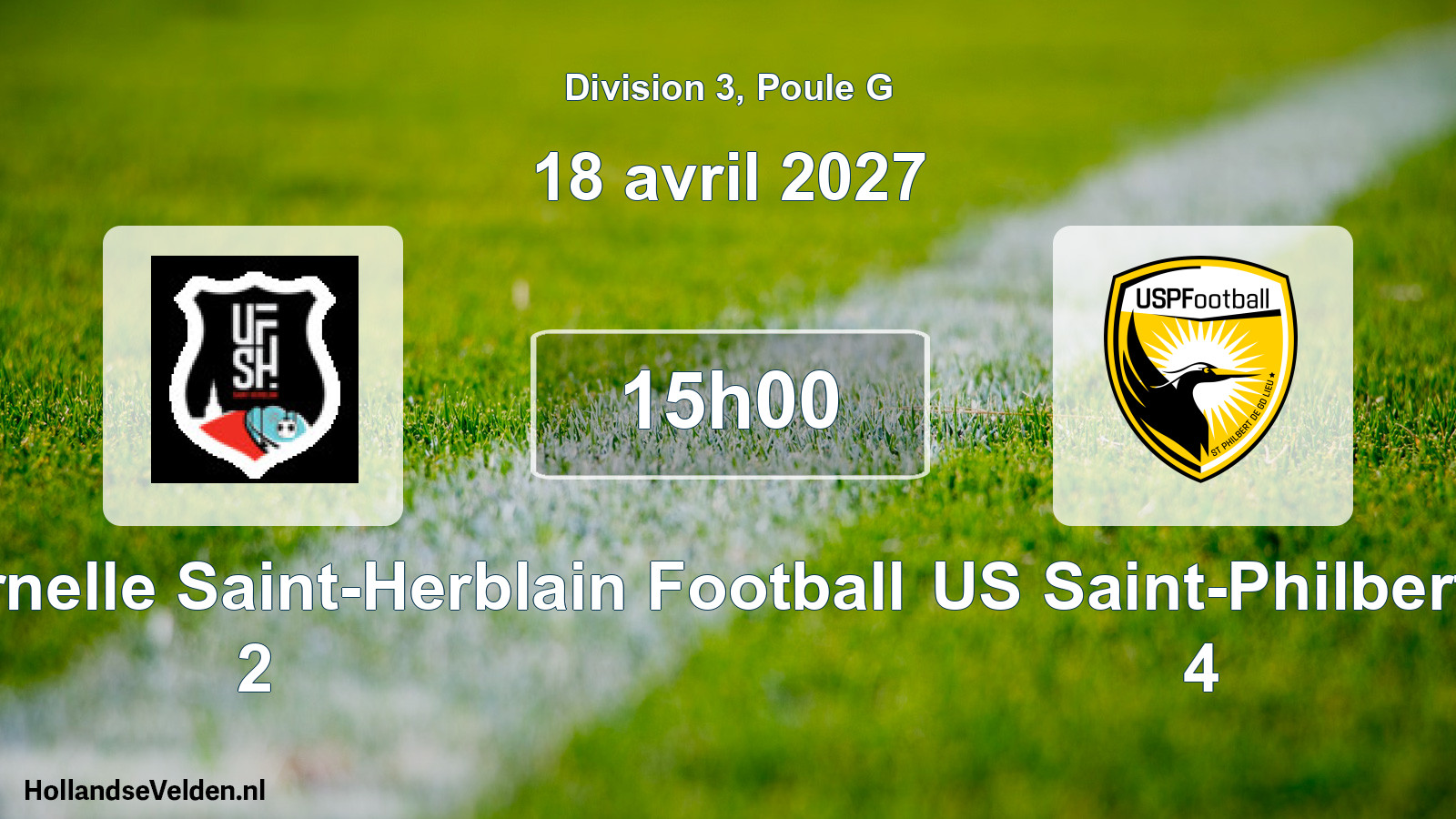 Match programmé: Union Fraternelle Saint-Herblain Football 2 - US Saint-Philbert 4 (18 avril 2027)