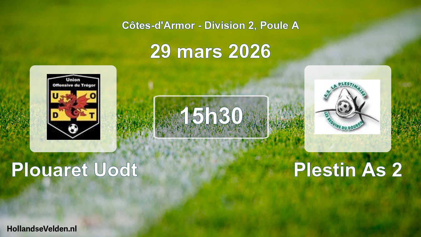 Geplande wedstrijd: Plouaret Uodt - Plestin As 2 (29 maart 2026)