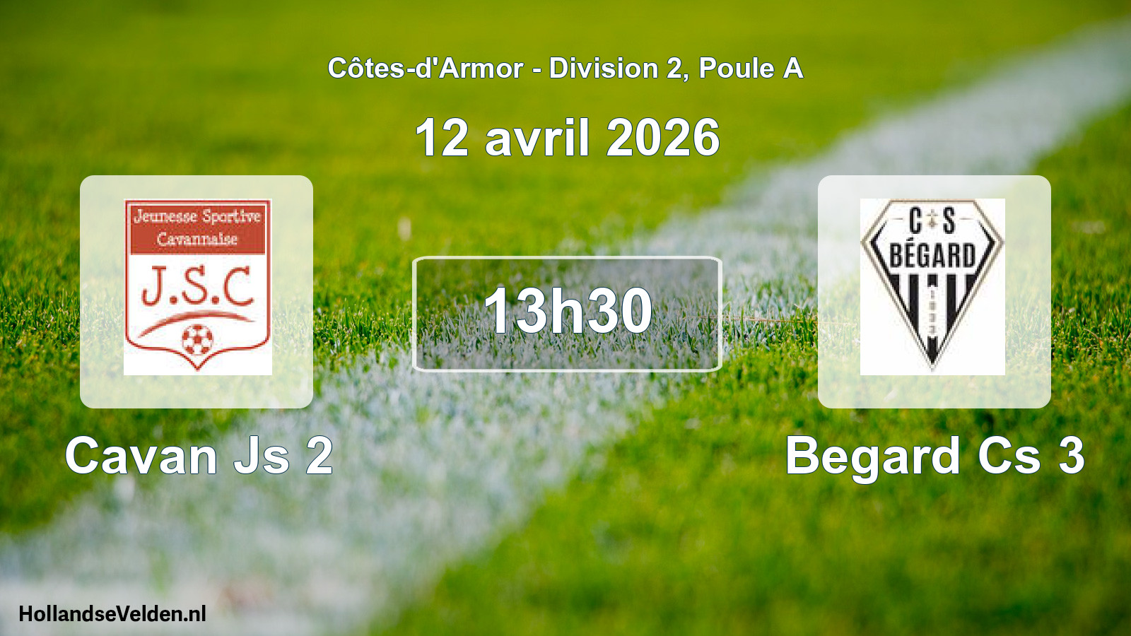 Geplande wedstrijd: Cavan Js 2 - Begard Cs 3 (12 april 2026)