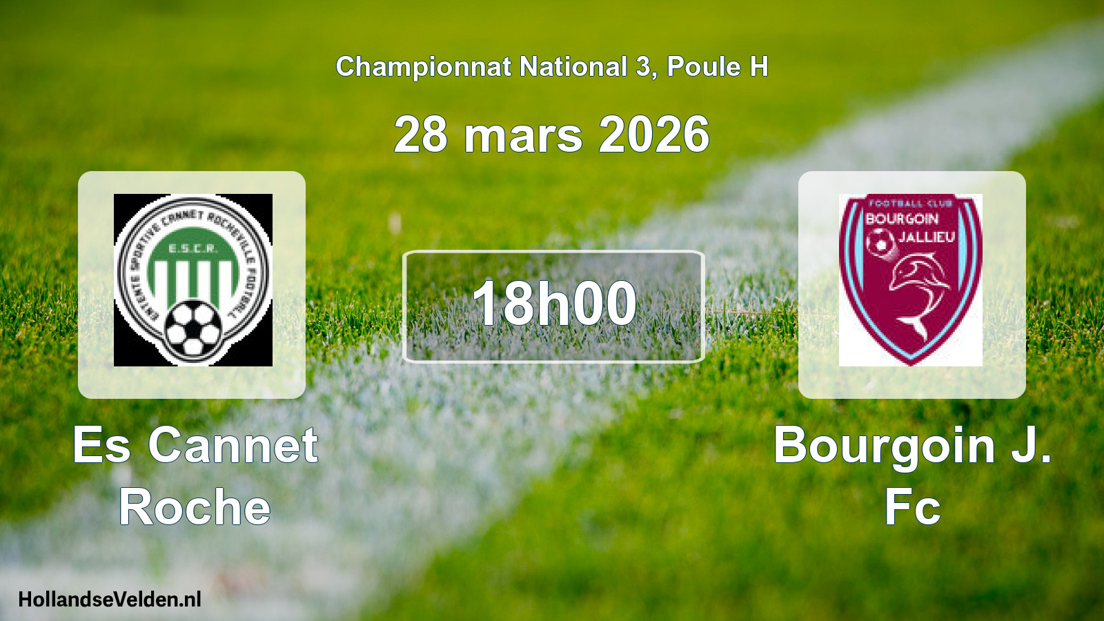 Geplande wedstrijd: Es Cannet Roche - Bourgoin J. Fc (28 maart 2026)