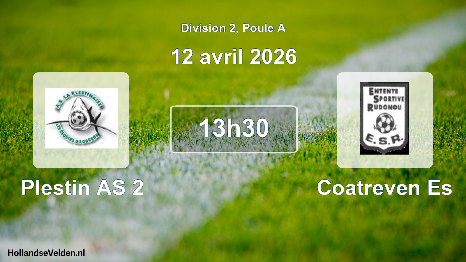 Match programmé: Plestin AS 2 - Coatreven Es (12 avril 2026)