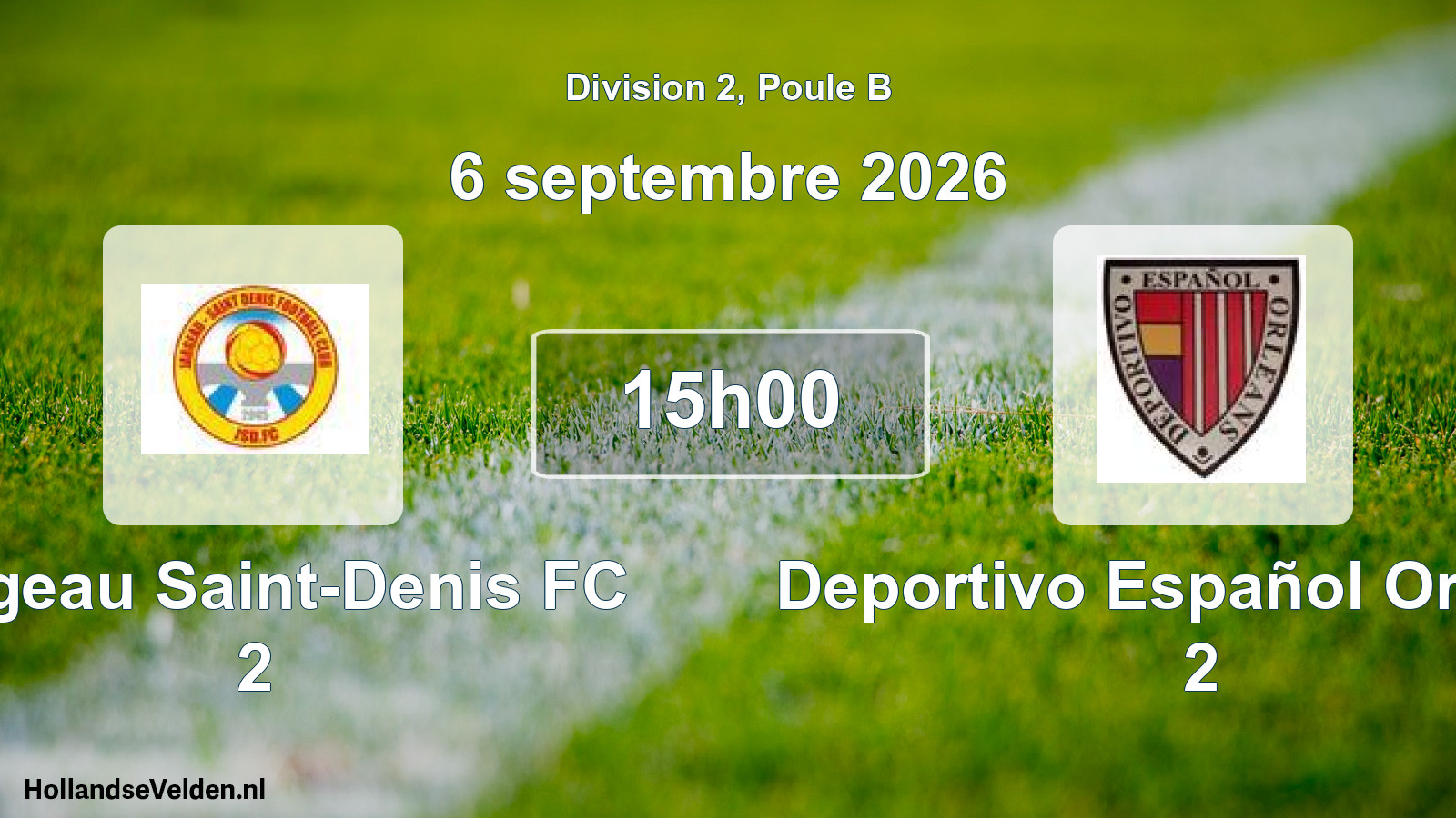Scheduled Match: Jargeau Saint-Denis FC 2 - Deportivo Español Orléans 2 (6 September 2026)