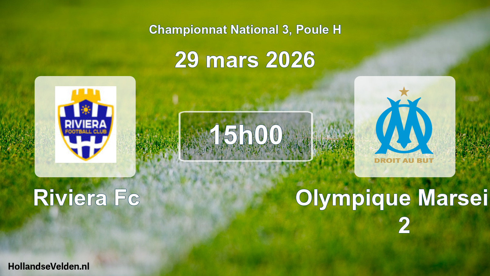 Scheduled Match: Riviera Fc - Olympique Marseille 2 (29 March 2026)