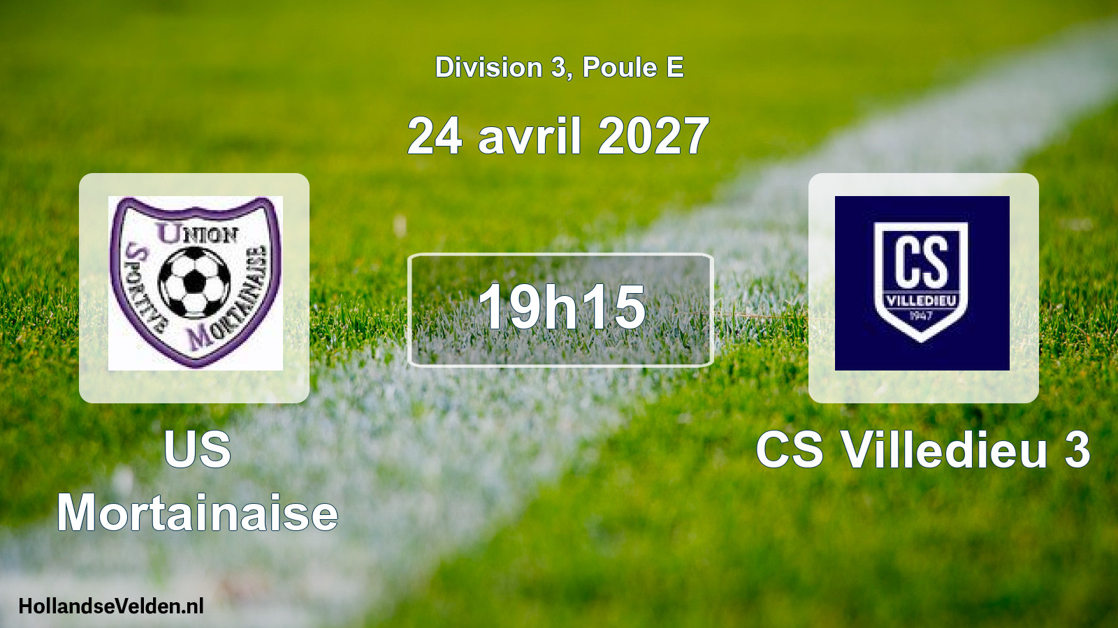 Geplande wedstrijd: US Mortainaise - CS Villedieu 3 (24 april 2027)
