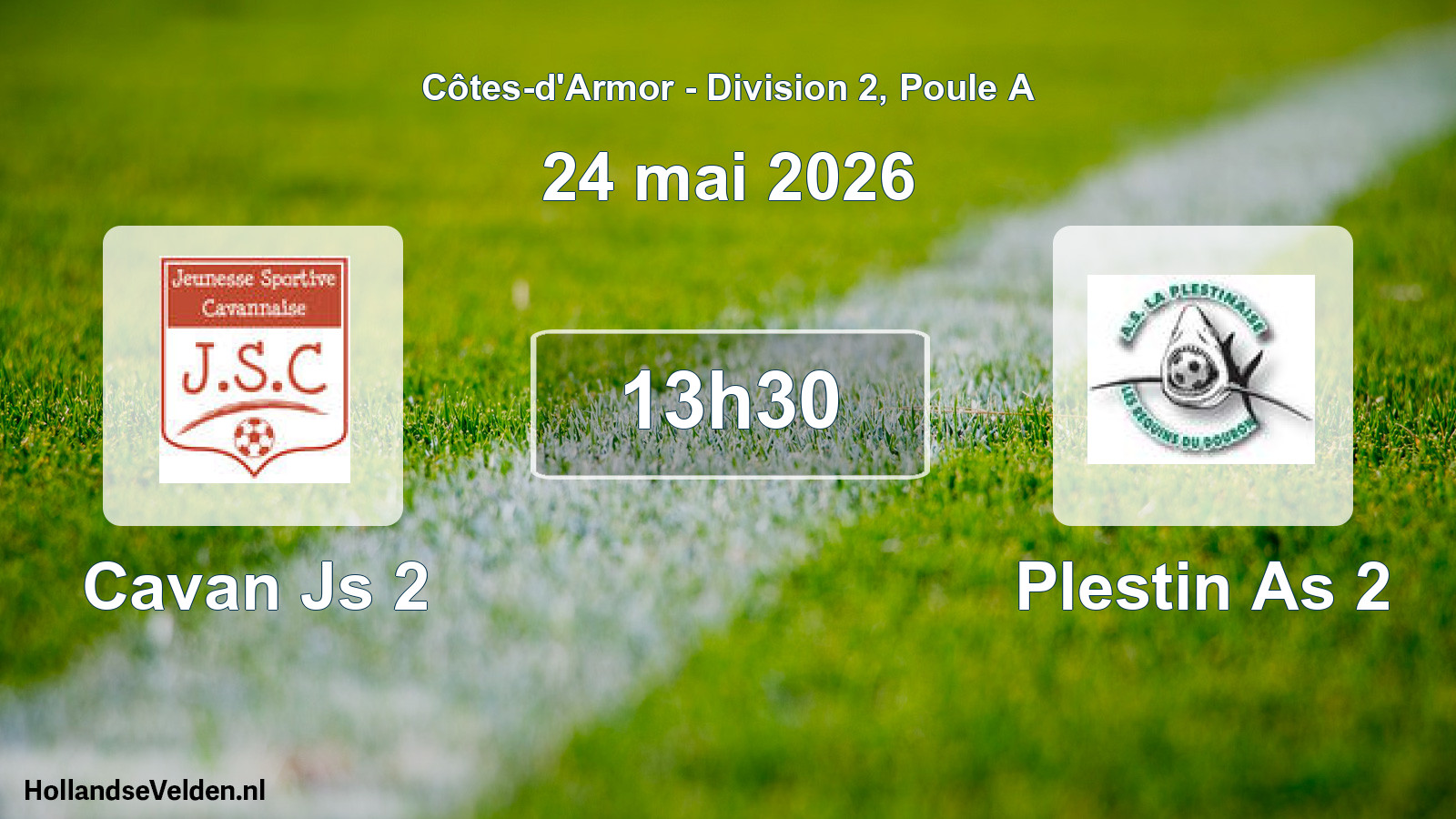 Geplande wedstrijd: Cavan Js 2 - Plestin As 2 (24 mai 2026)