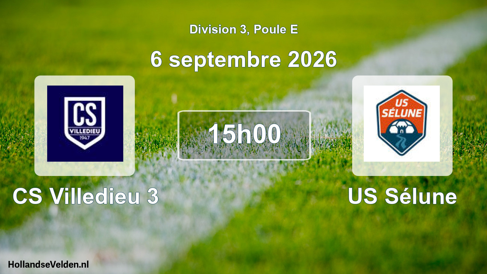Scheduled Match: CS Villedieu 3 - US Sélune (6 September 2026)
