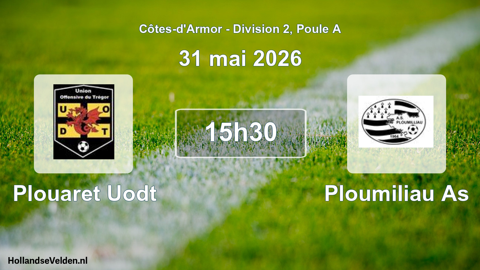 Geplande wedstrijd: Plouaret Uodt - Ploumiliau As (31 mei 2026)