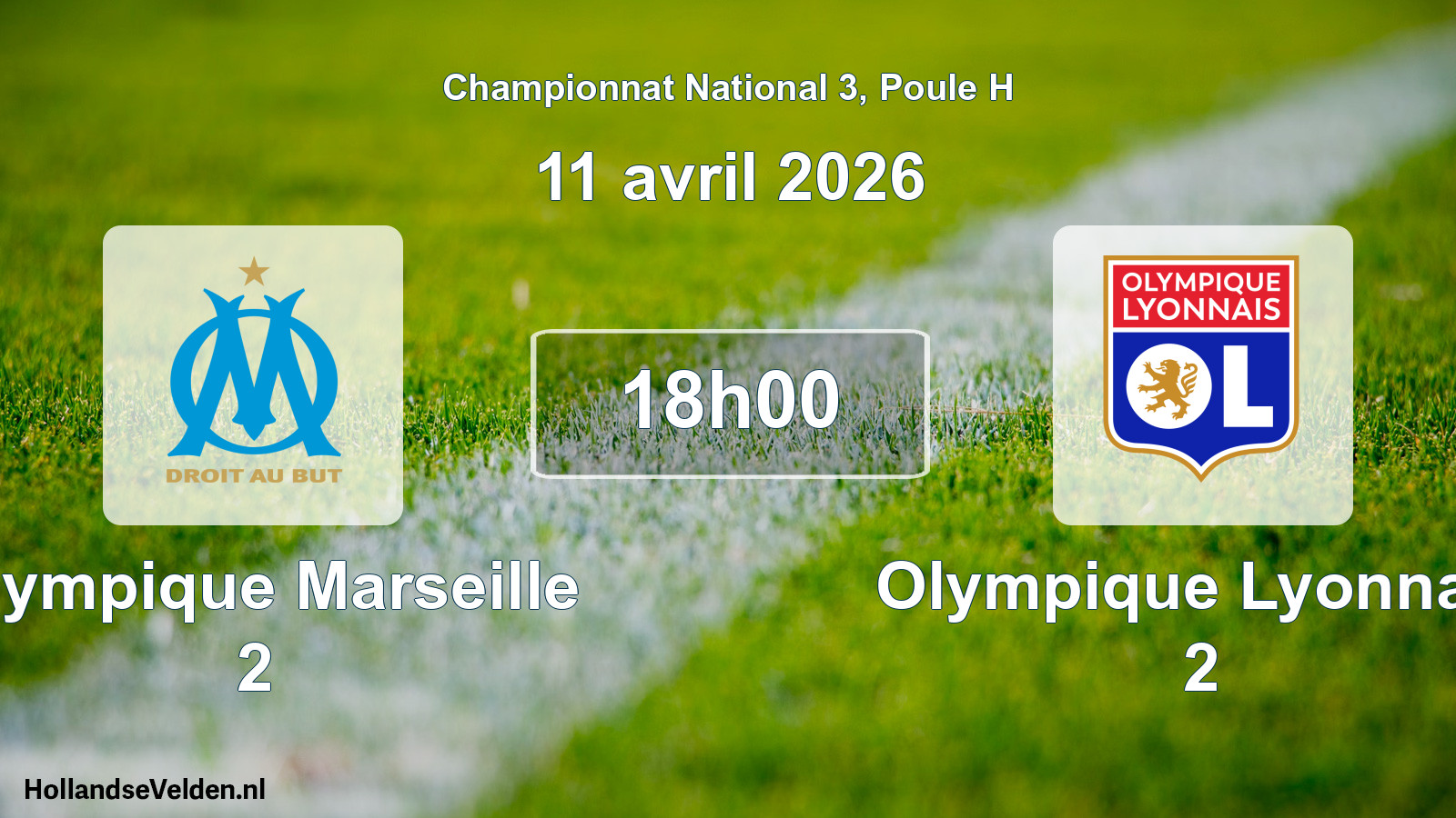 Geplande wedstrijd: Olympique Marseille 2 - Olympique Lyonnais 2 (11 avril 2026)